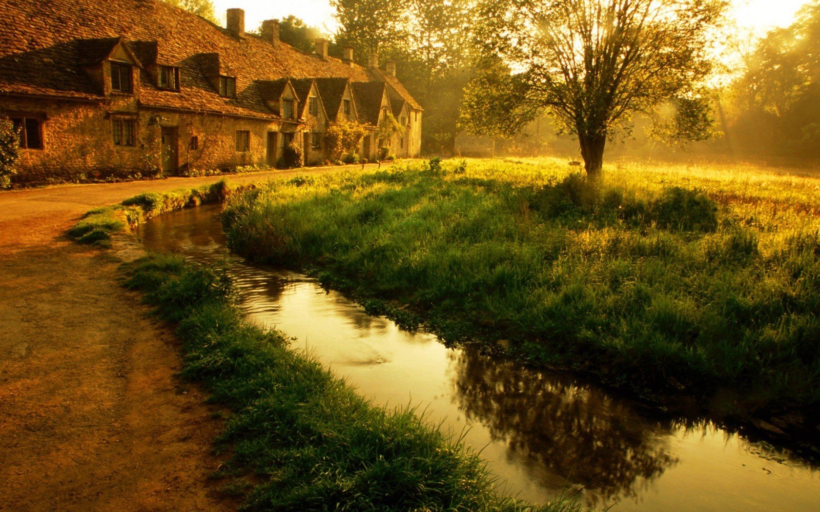 landscape, Garden, House, Tree Wallpaper