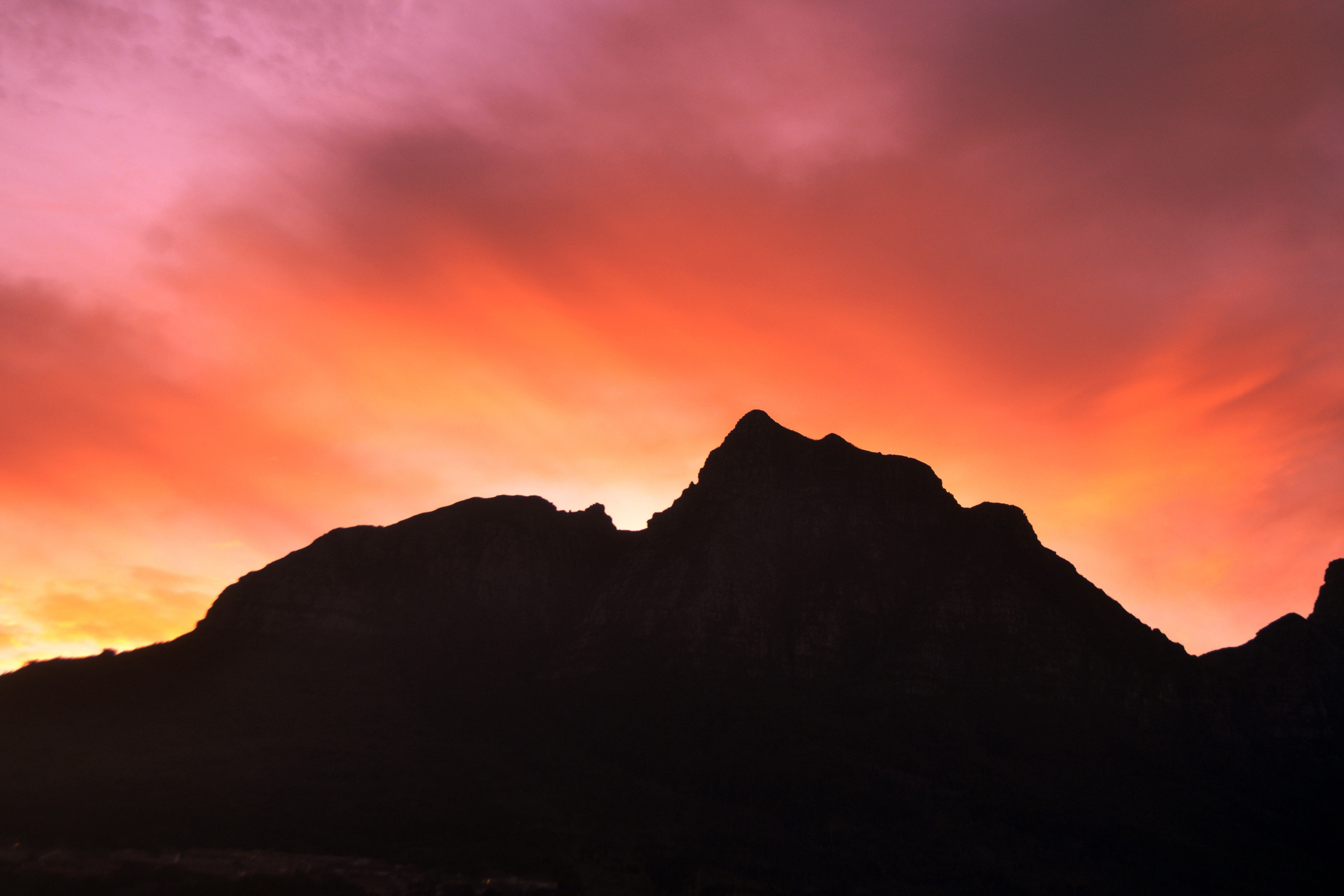 landscape, Mountains, Nature, Silhouette, Sunlight Wallpaper