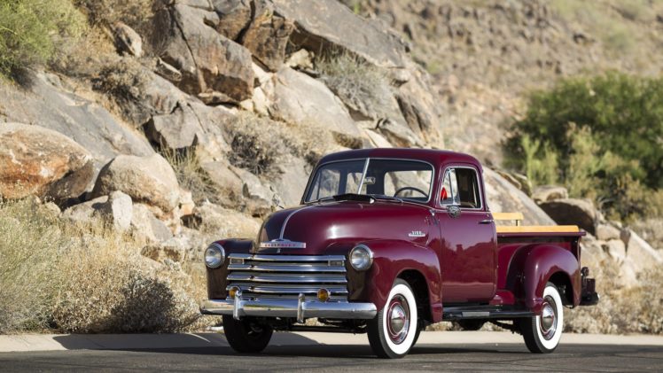 1953, Chevrolet, 3100, 5 window, Pickup, Truck, Burgundy HD Wallpaper Desktop Background