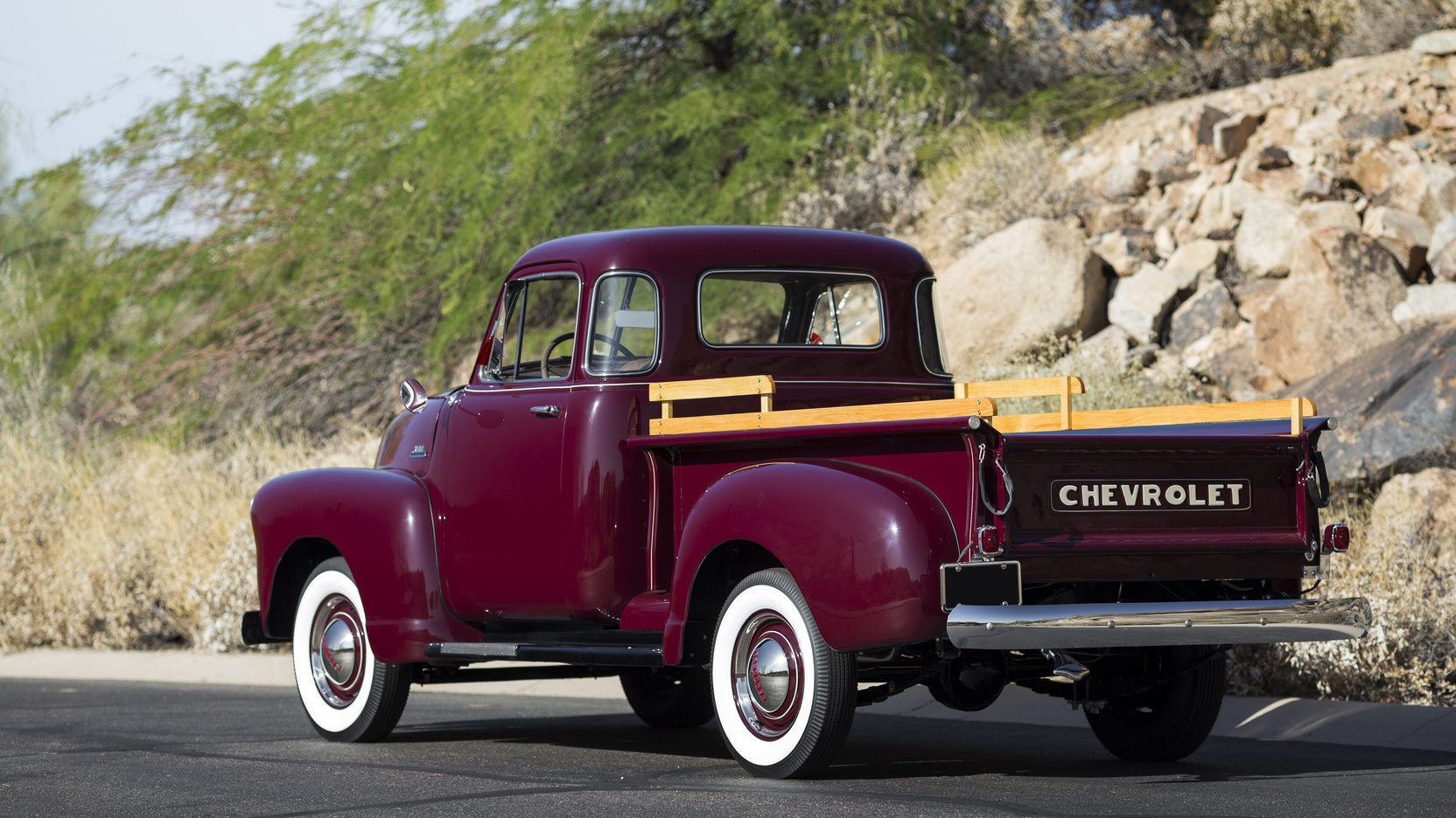 1953, Chevrolet, 3100, 5 window, Pickup, Truck, Burgundy Wallpaper