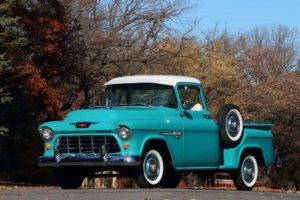 1955, Chevrolet, 3100, Pickup, Truck, Blue