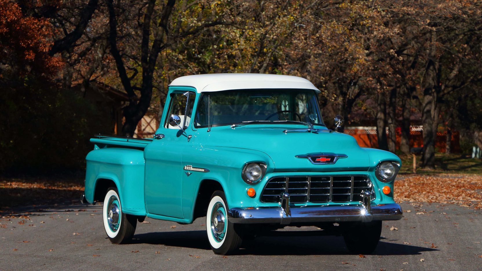 1955 chevrolet 3100 pickup truck blue 4