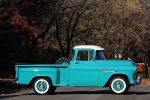 1955, Chevrolet, 3100, Pickup, Truck, Blue