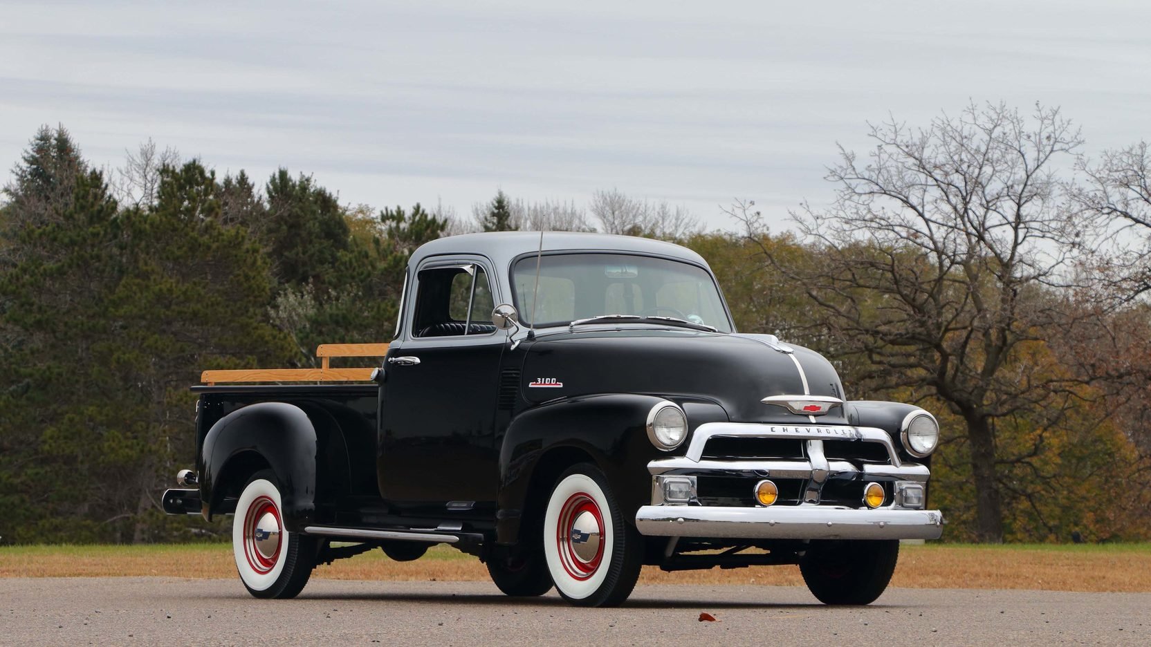 1954, Chevrolet, 3100, 5 window, Pickup, Truck, Black Wallpaper
