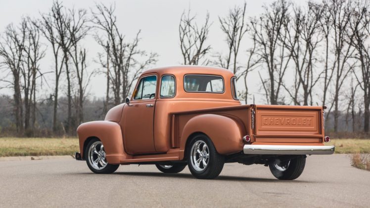 1954, Chevrolet, 3100, Pickup, Truck, Copper HD Wallpaper Desktop Background