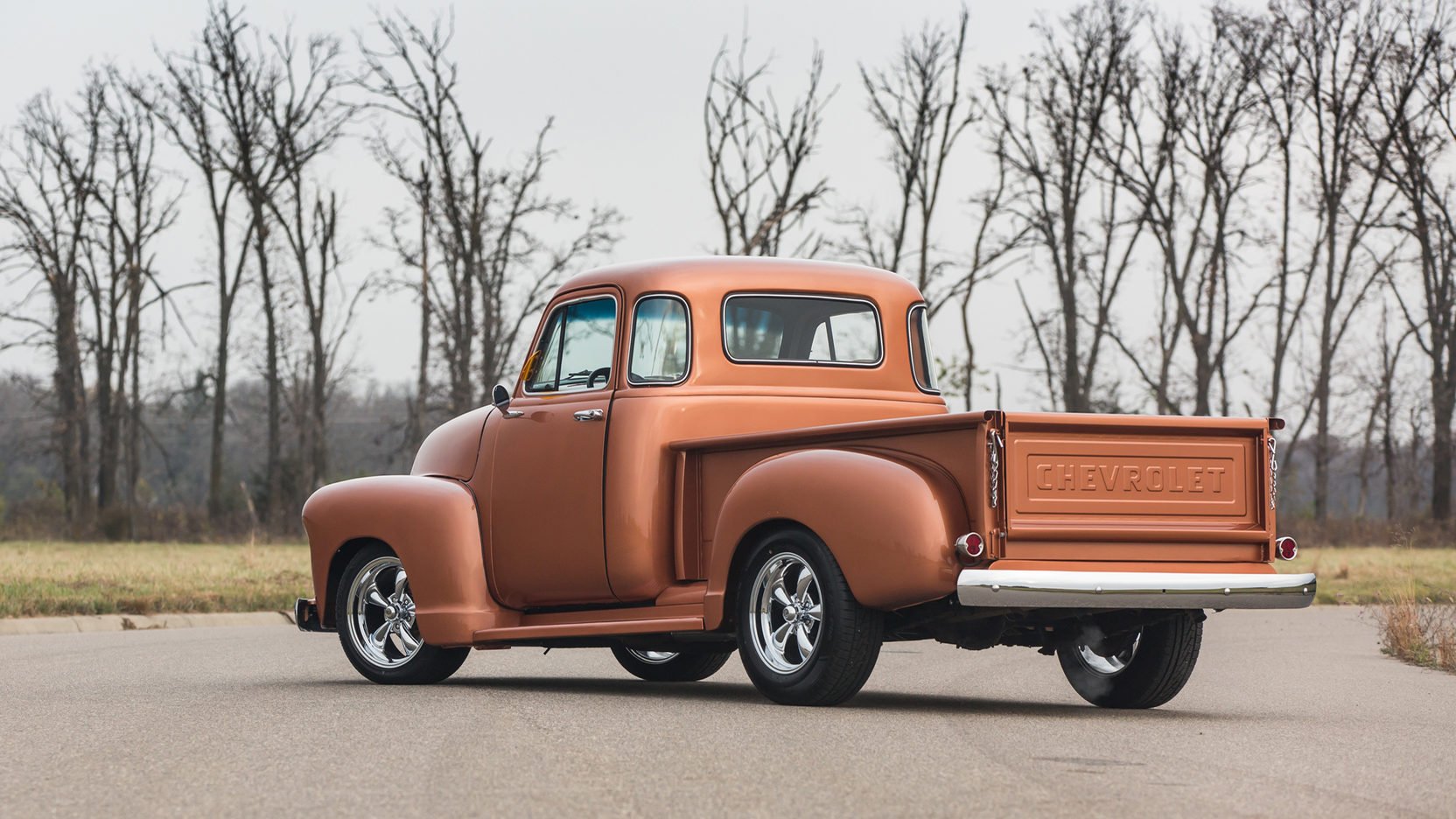 1954, Chevrolet, 3100, Pickup, Truck, Copper Wallpaper