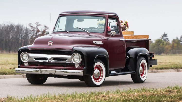 1954, Ford, F100, Pickup, Truck HD Wallpaper Desktop Background