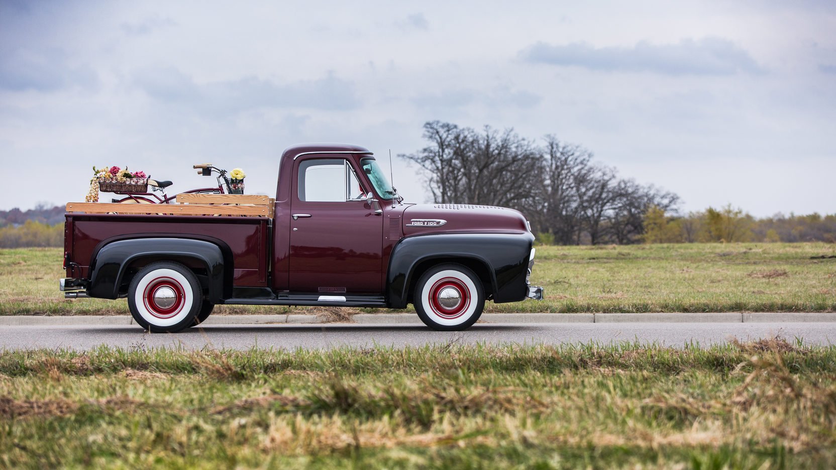 1954, Ford, F100, Pickup, Truck Wallpaper