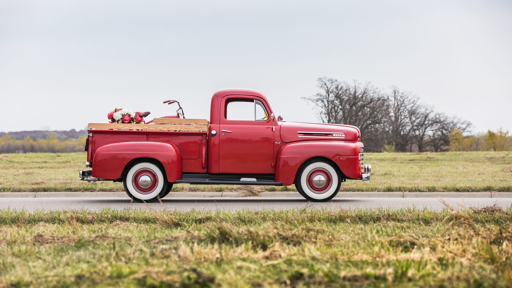 1950, Ford f1, Pickup, Truck, Red Wallpaper