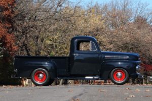 1951, Ford f1, Pickup, Truck, Black