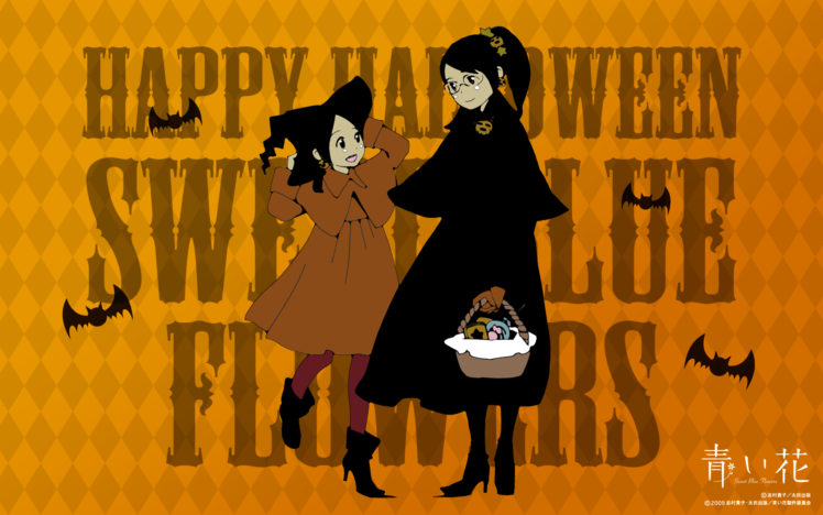 aoi, Hana, Black, Eyes, Black, Hair, Glasses, Halloween HD Wallpaper Desktop Background