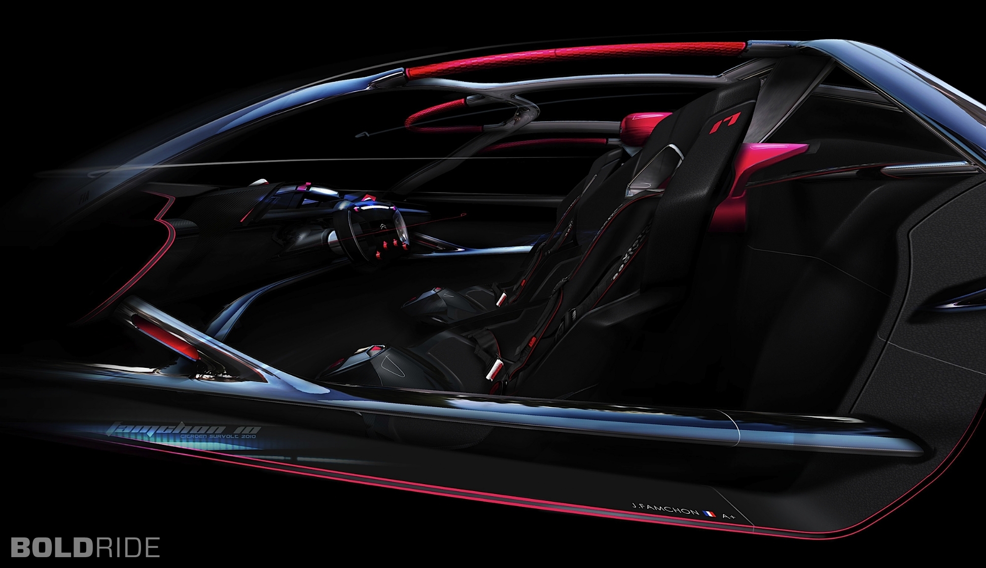 2010, Citroen, Survolt, Concept, Supercar, Supercars, Interior Wallpaper