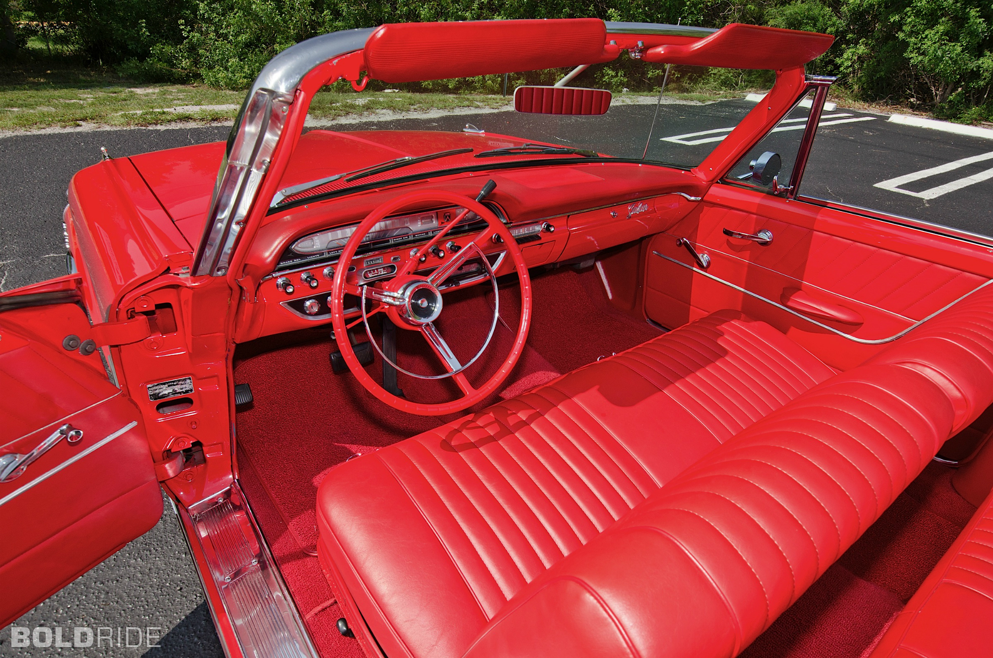 1961, Ford, Galaxie, Sunliner, Convertible, Classic, Luxury, Interior Wallpaper