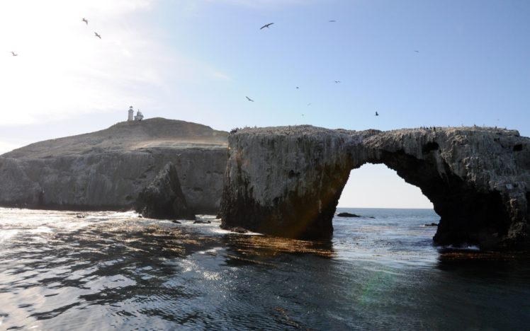cliff, Lighthouse, Nature, Photography, Rock, Sea, Sun HD Wallpaper Desktop Background