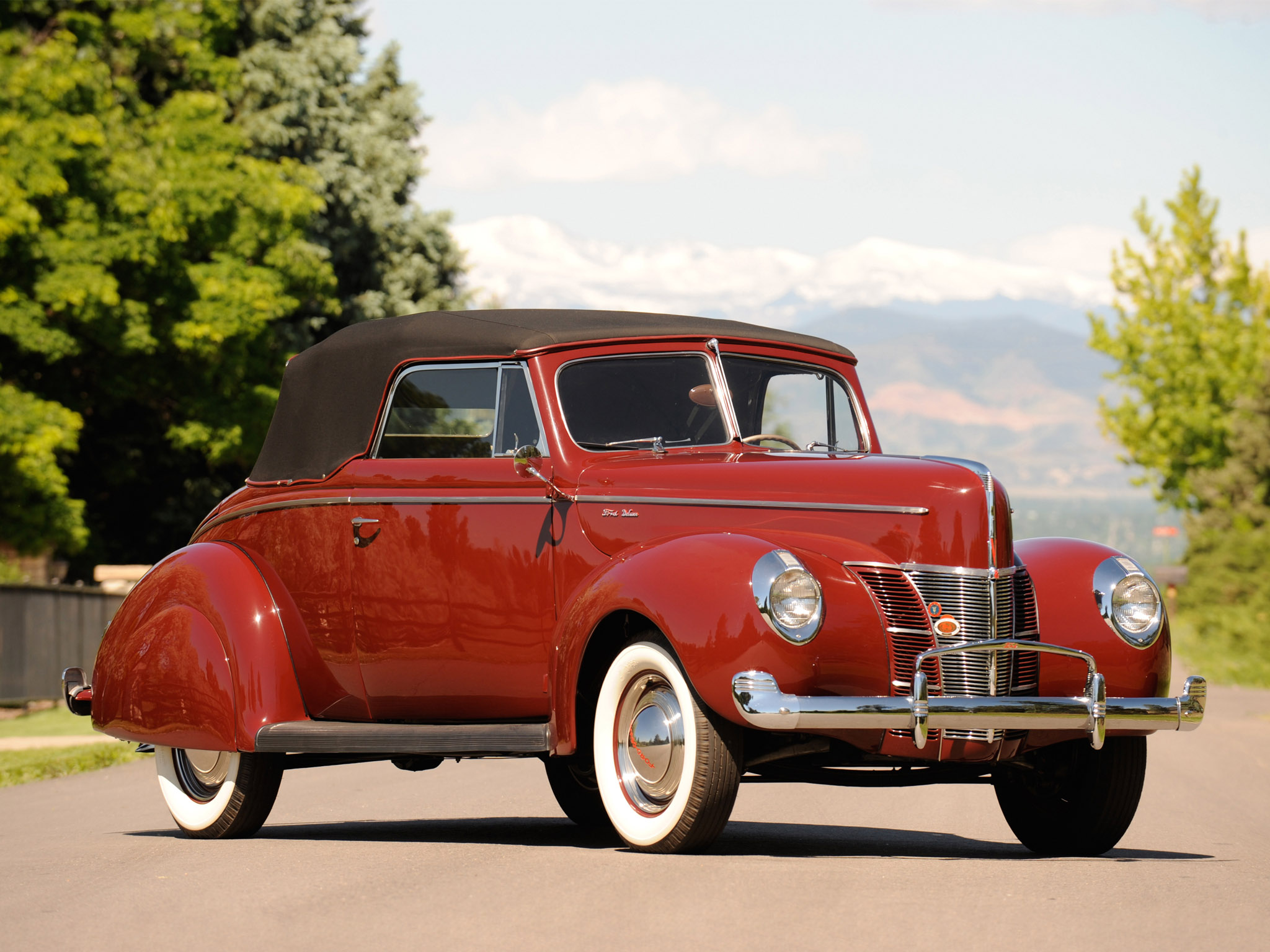 1940, Ford, Deluxe, Convertible, Coupe, Retro Wallpaper