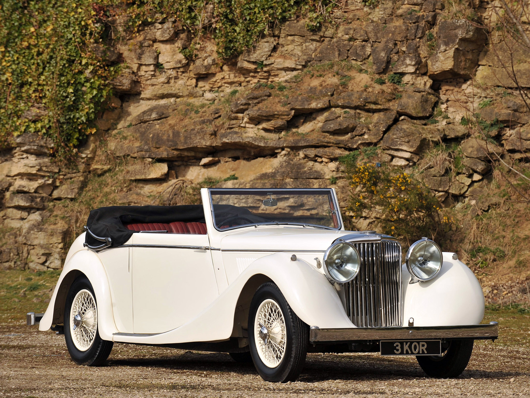1945, Jaguar, Mark, Iv, Drophead, Coupe, Retro, Luxury Wallpaper