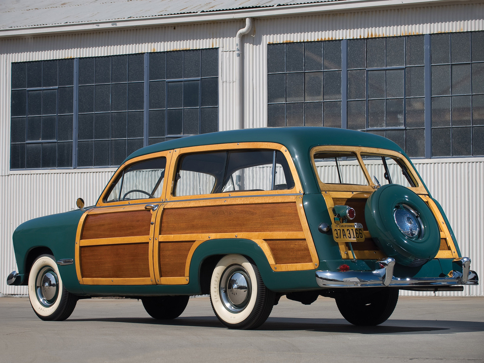 1949, Ford, Custom, Stationwagon, Retro Wallpaper