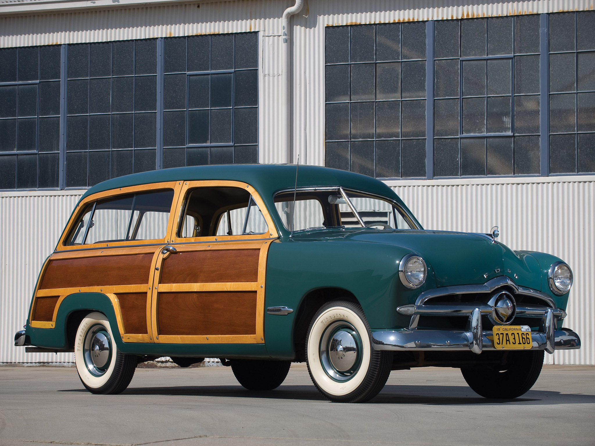 1949, Ford, Custom, Stationwagon, Retro Wallpaper