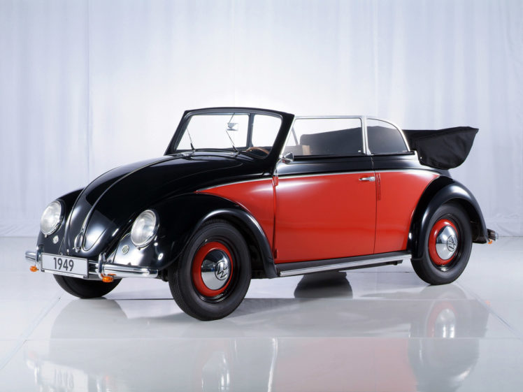 1949, Volkswagen, Beetle, Karmann, Cabriolet, Retro HD Wallpaper Desktop Background