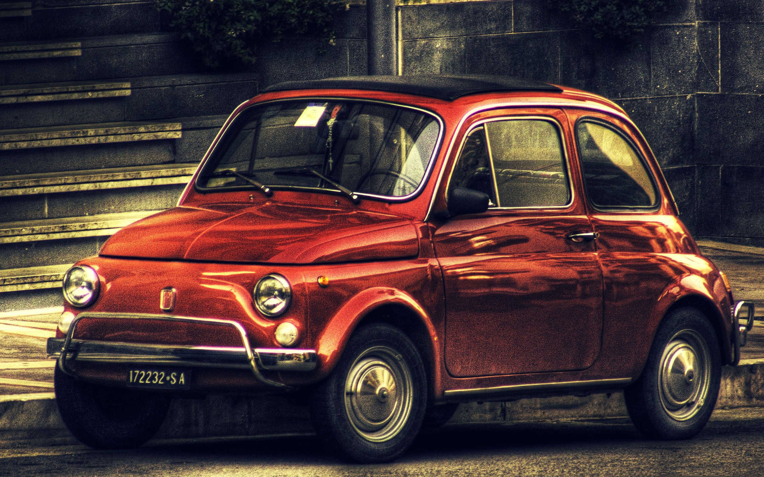vintage, Fiat, 500 Wallpaper