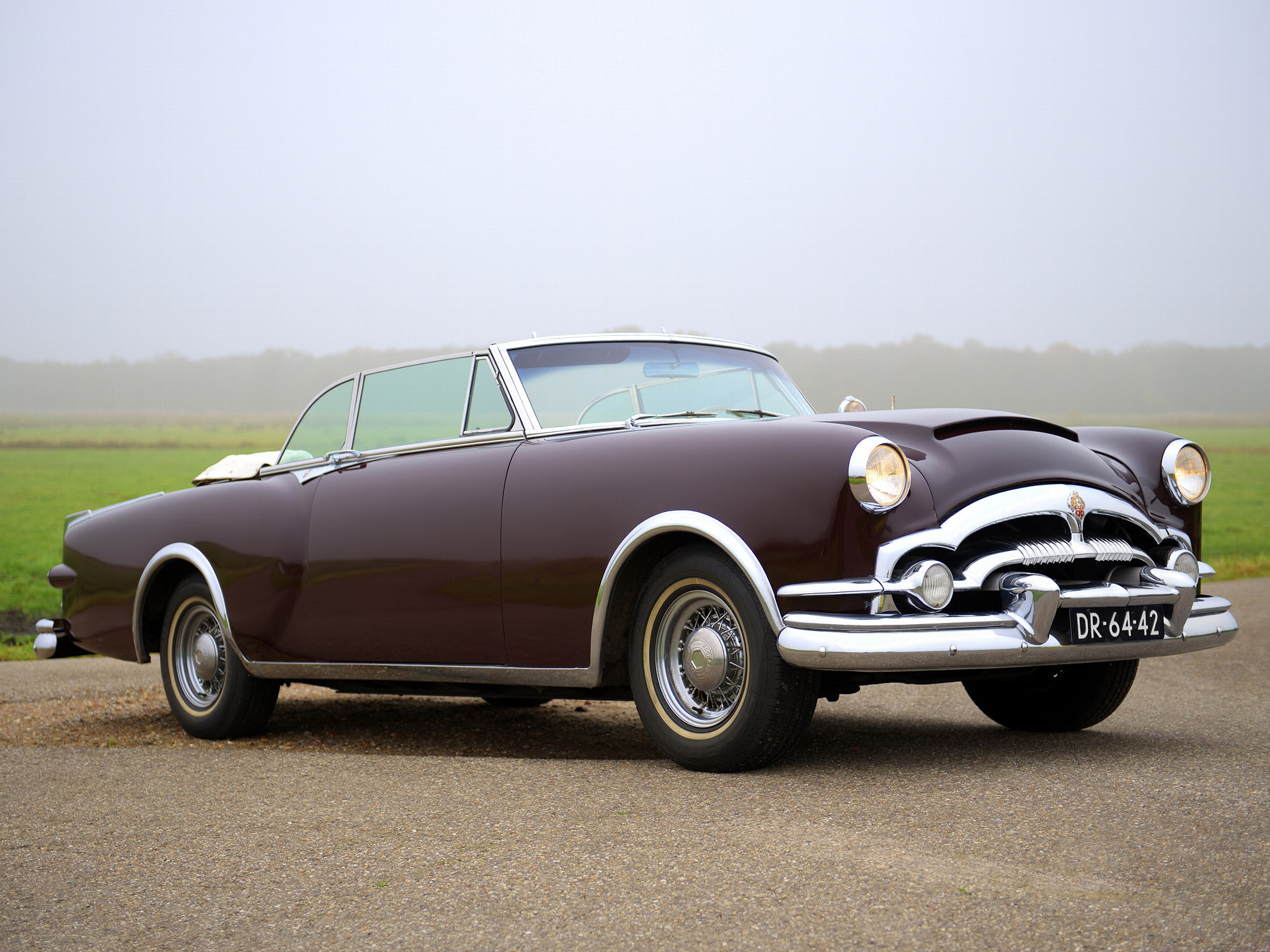 1953, Packard, Caribbean, Convertible, Coupe, Retro, Luxury, Fv Wallpaper