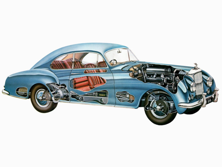 1954, Bentley, R type, Continental, Coupe, Retro, Luxury, Interior, Engine, Engines HD Wallpaper Desktop Background