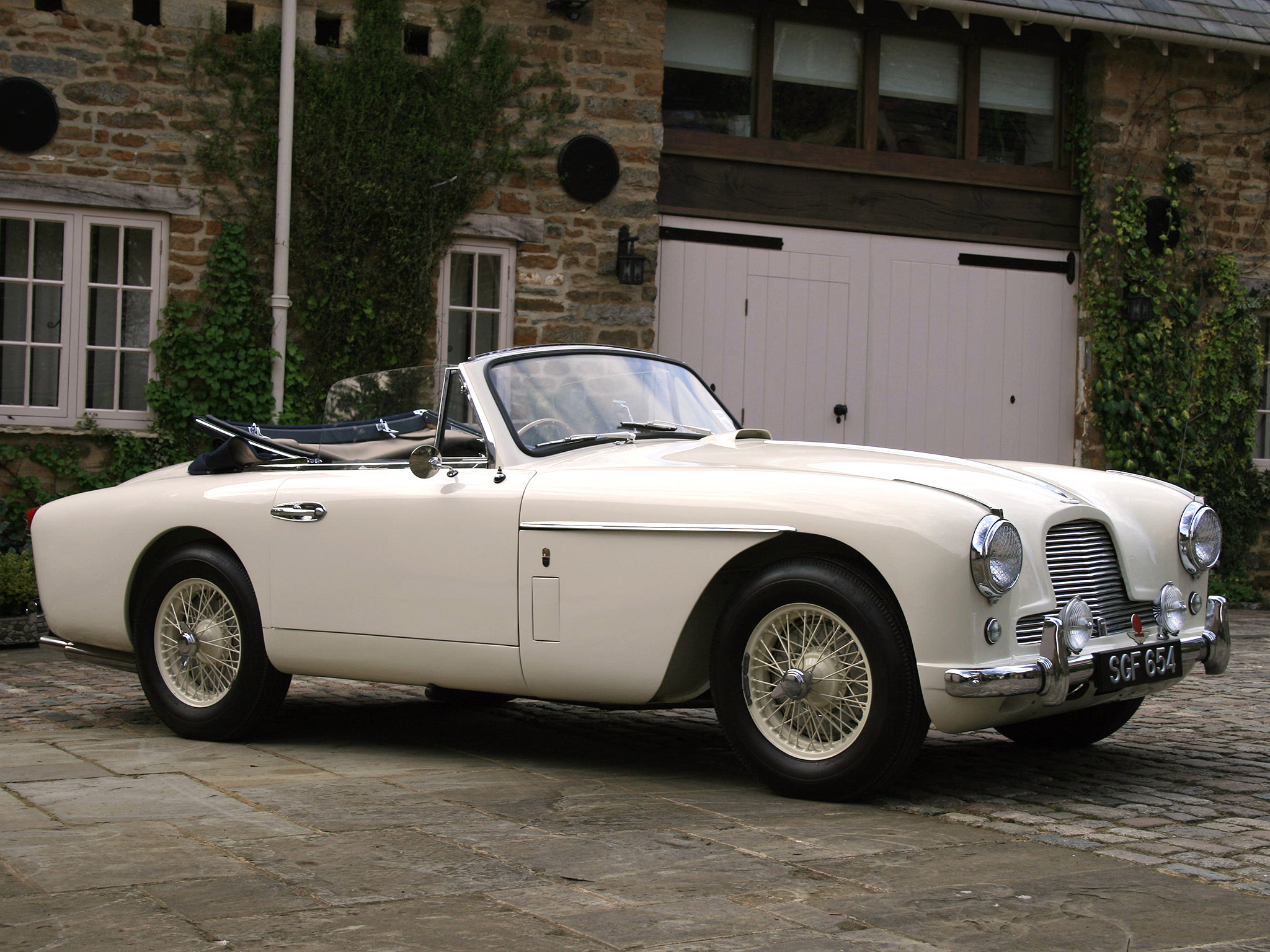 1955, Aston, Martin, Db2 4, Drophead, Coupe, Retro Wallpaper