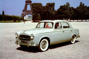 1955, Peugeot, 403, Eiffel, Tower, Retro