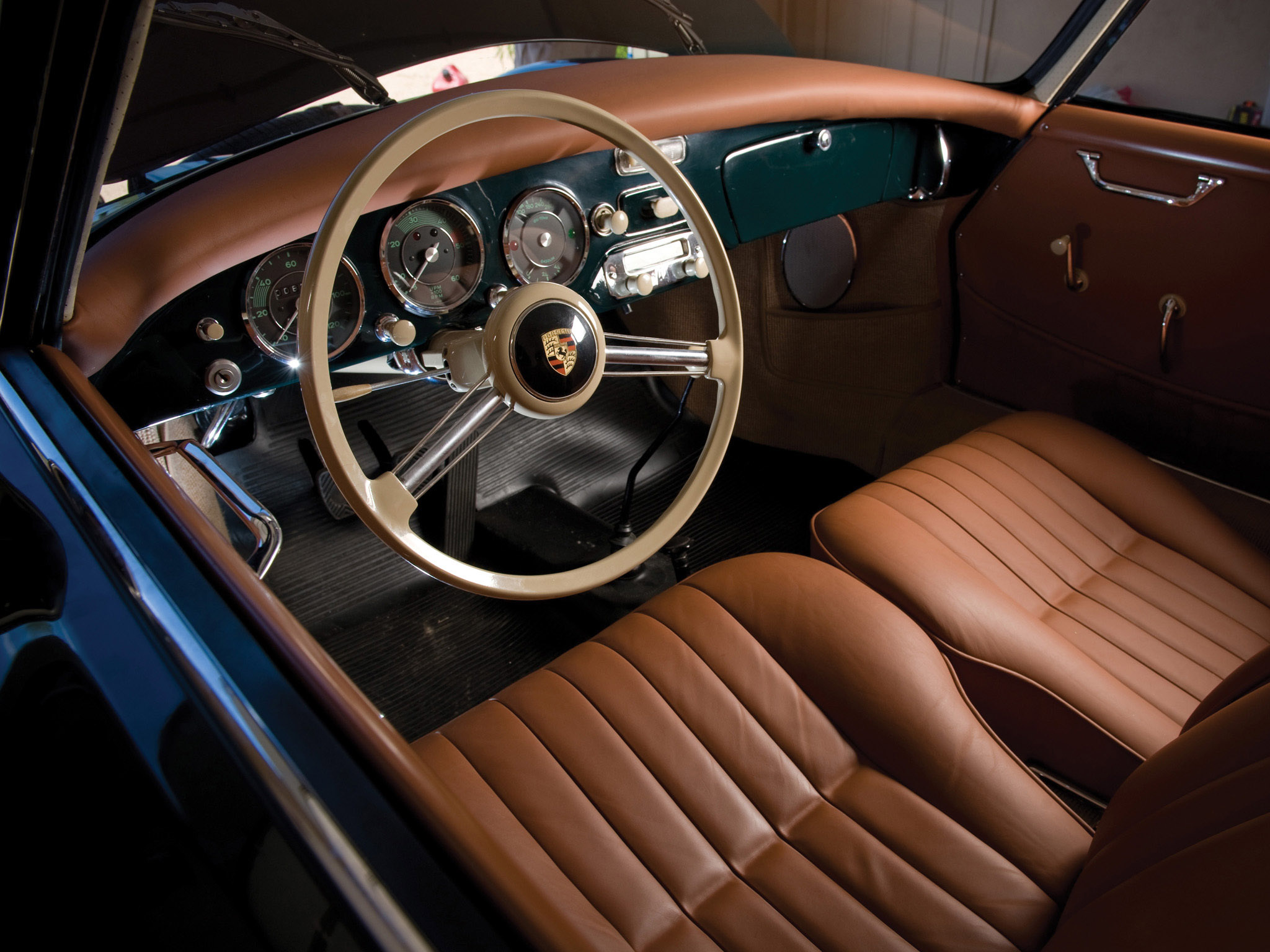 1955, Porsche, 356, A, Coupe, Retro, Interior Wallpaper