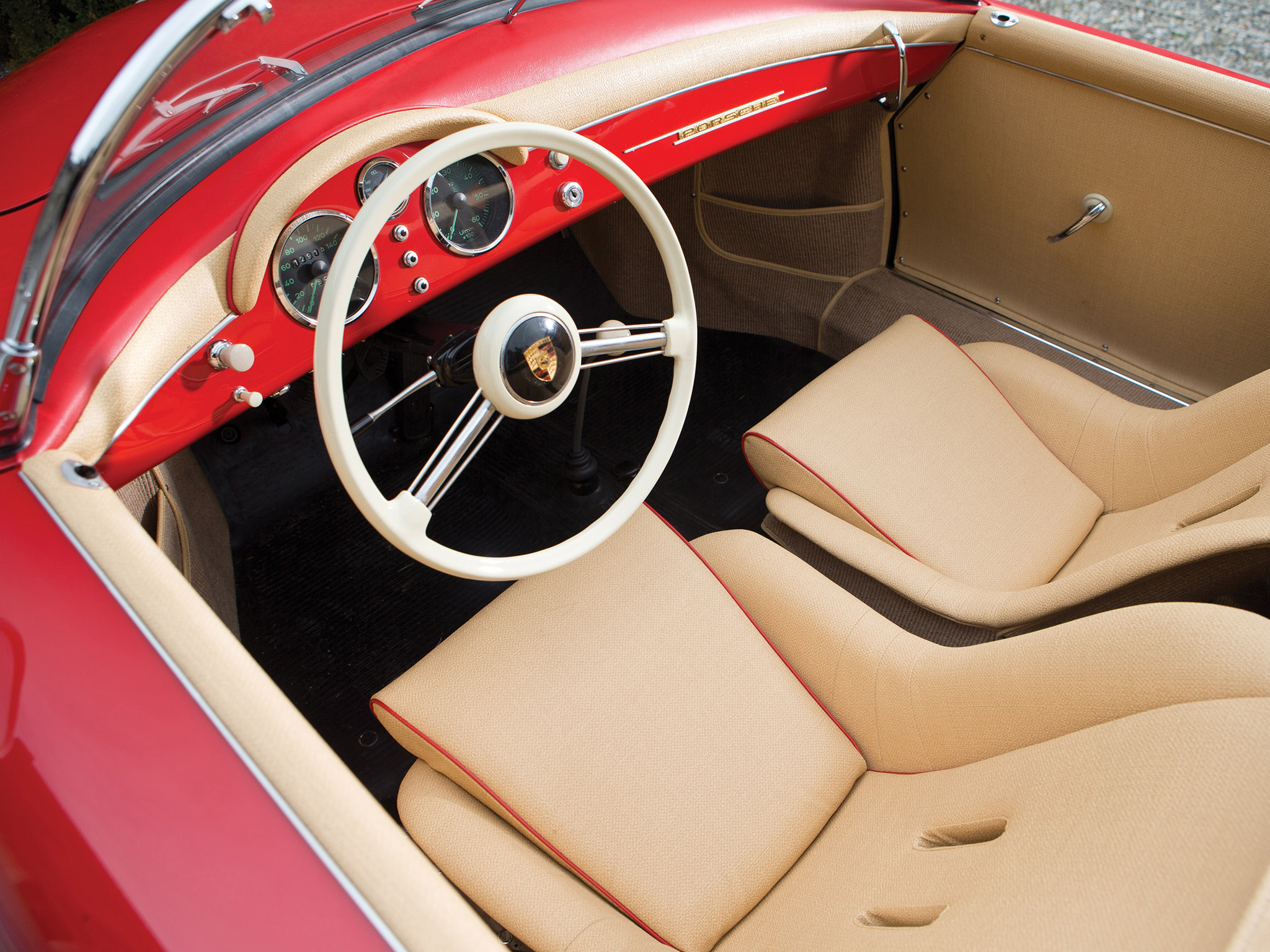 1955, Porsche, 356, Speedster, Retro, Supercar, Supercars, Interior Wallpaper