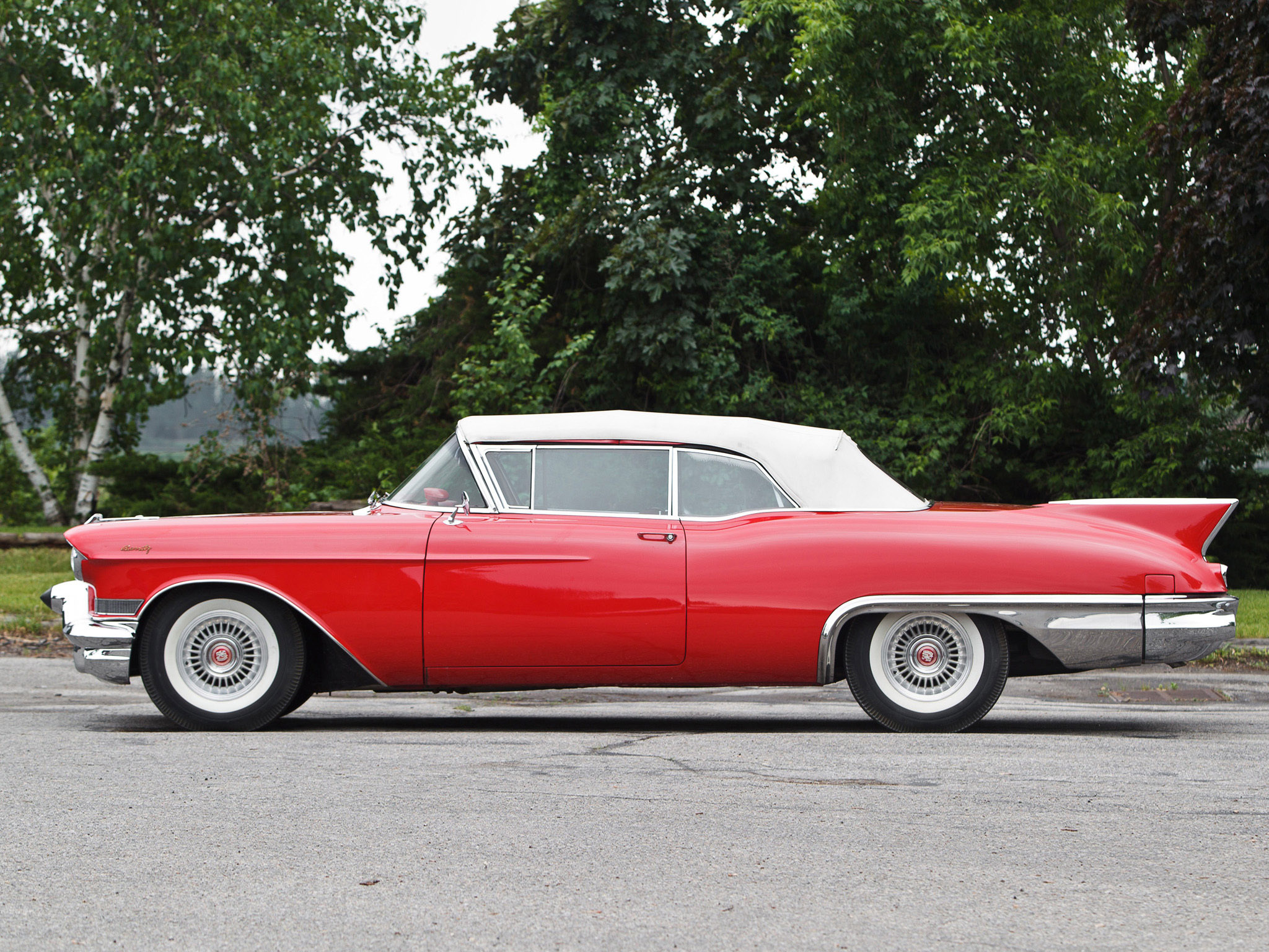 1957, Cadillac, Eldorado, Biarritz, Convertible, Retro, Luxury Wallpaper