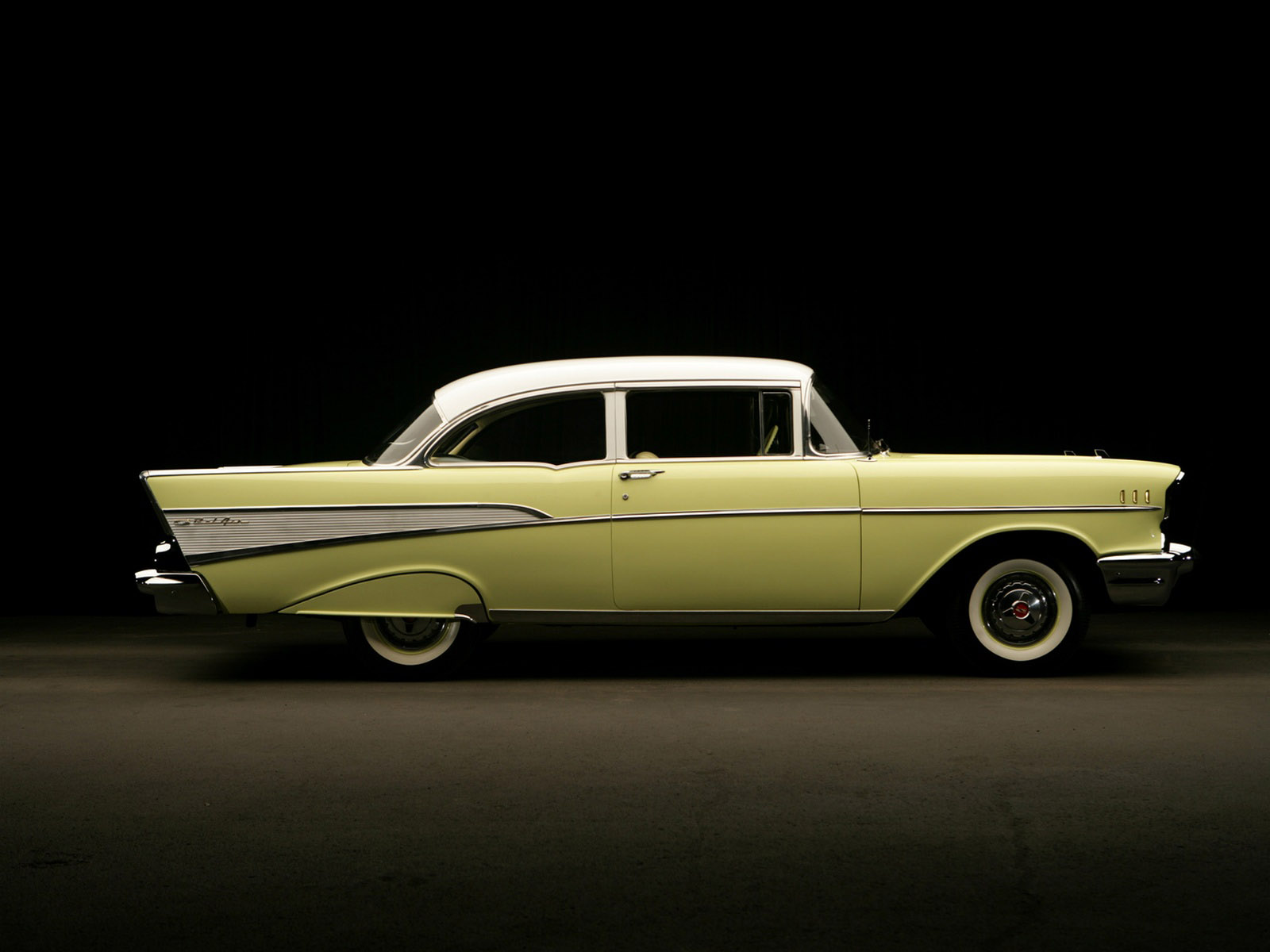 1957, Chevrolet, Bel, Air, 2 door, Sedan, Retro Wallpaper