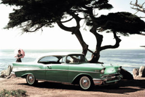 1957, Chevrolet, Bel, Air, Sport, Coupe, Retro