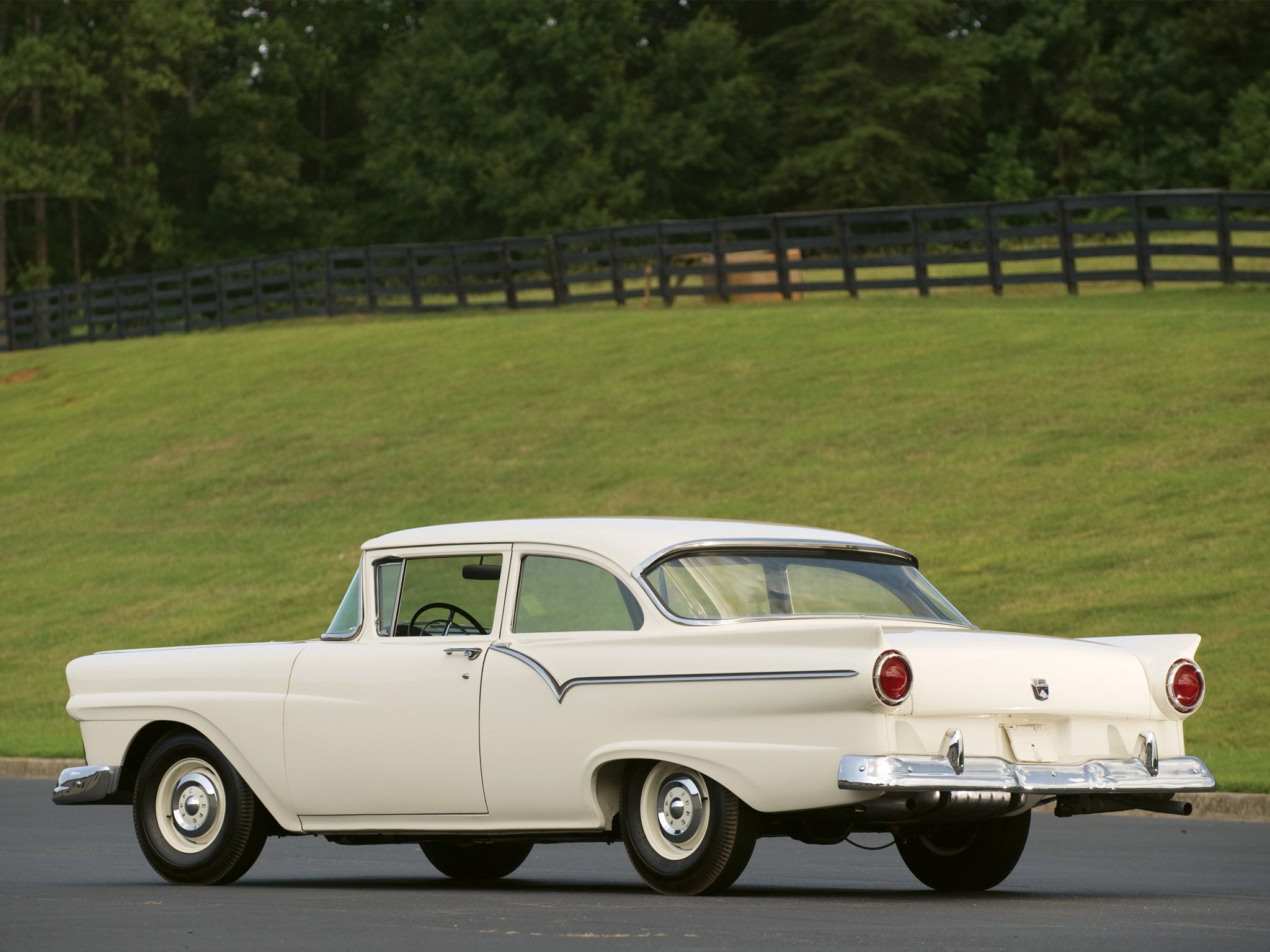 1957, Ford, Custom, Tudor, Sedan, 312, Thunderbird, Special, Retro, Df Wallpaper