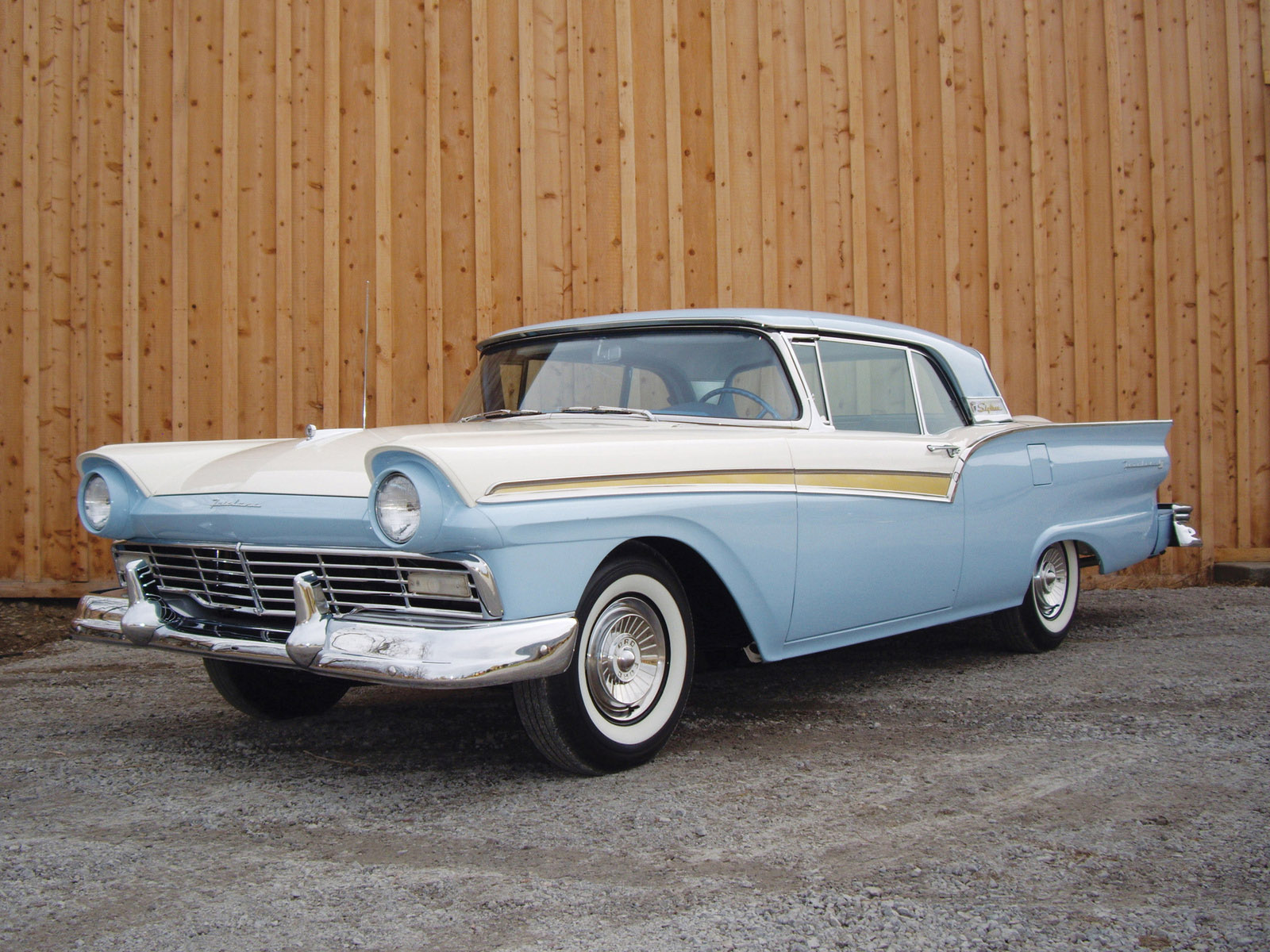 1957, Ford, Fairlane, 500, Skyliner, Retractable, Hardtop, Convertible, Retro Wallpaper