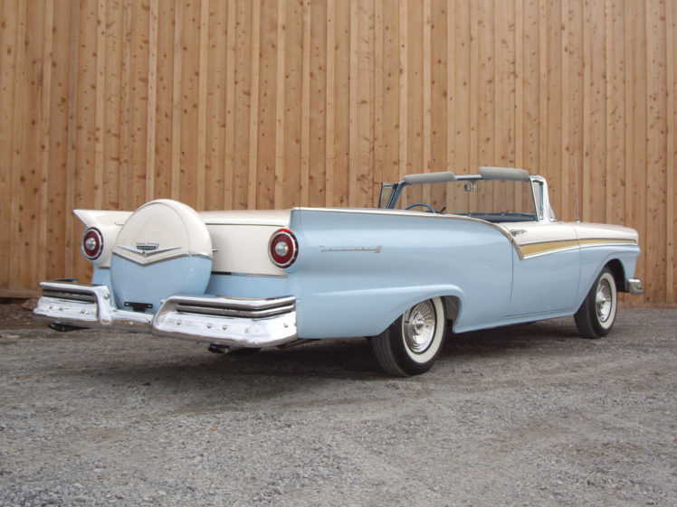 1957, Ford, Fairlane, 500, Skyliner, Retractable, Hardtop, Convertible, Retro HD Wallpaper Desktop Background