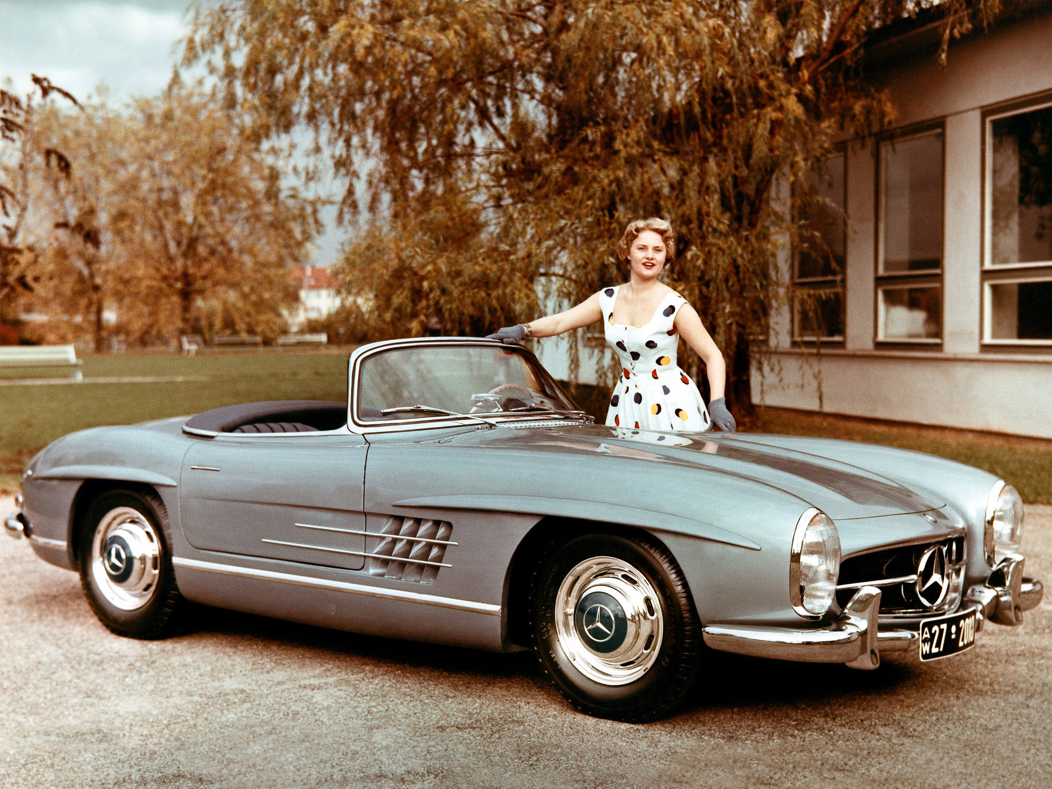 1957, Mercedes, Benz, 300sl, R198, Retro, Gf Wallpaper