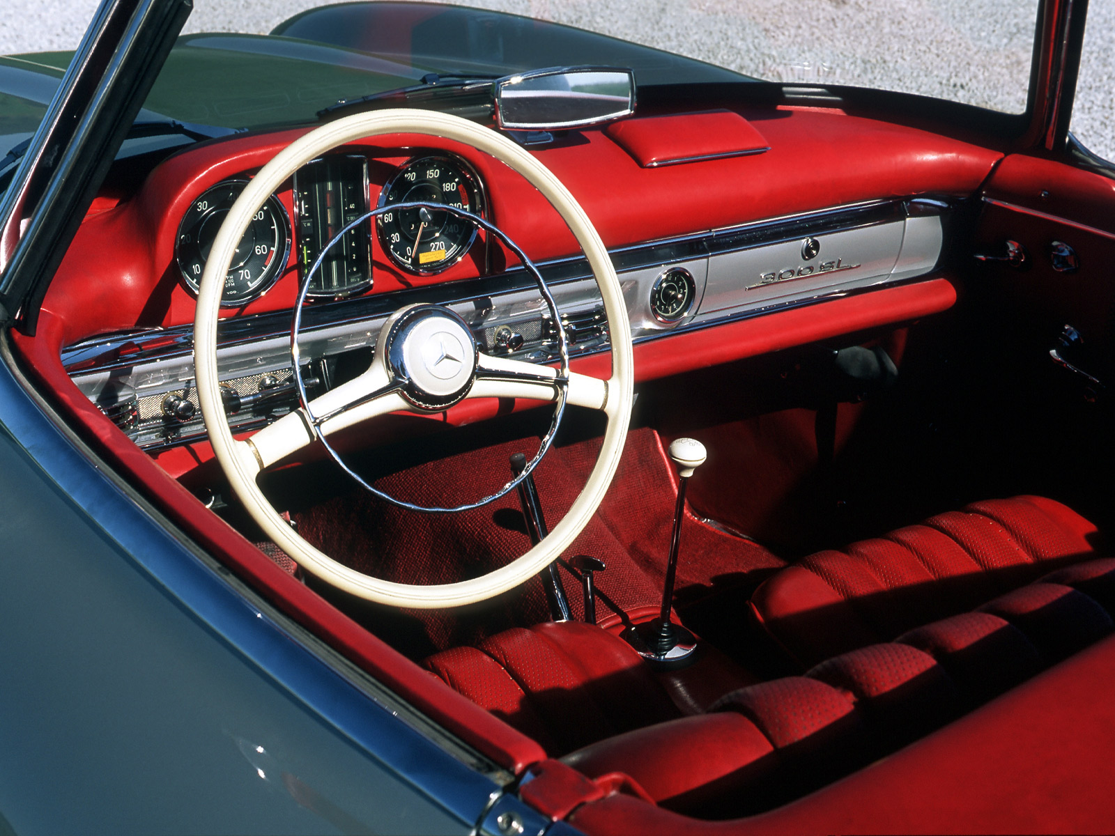 1957, Mercedes, Benz, 300sl, R198, Retro, Interior Wallpaper