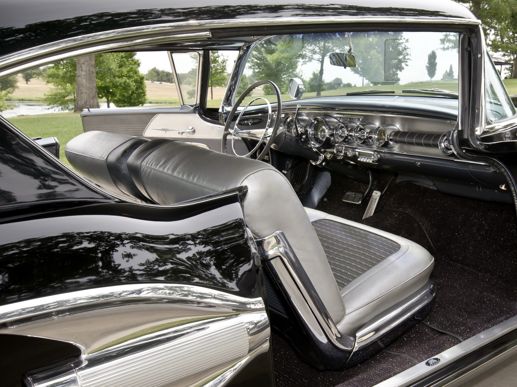 1958, Pontiac, Bonneville, Custom, Sport, Coupe, Retro, Interior Wallpaper