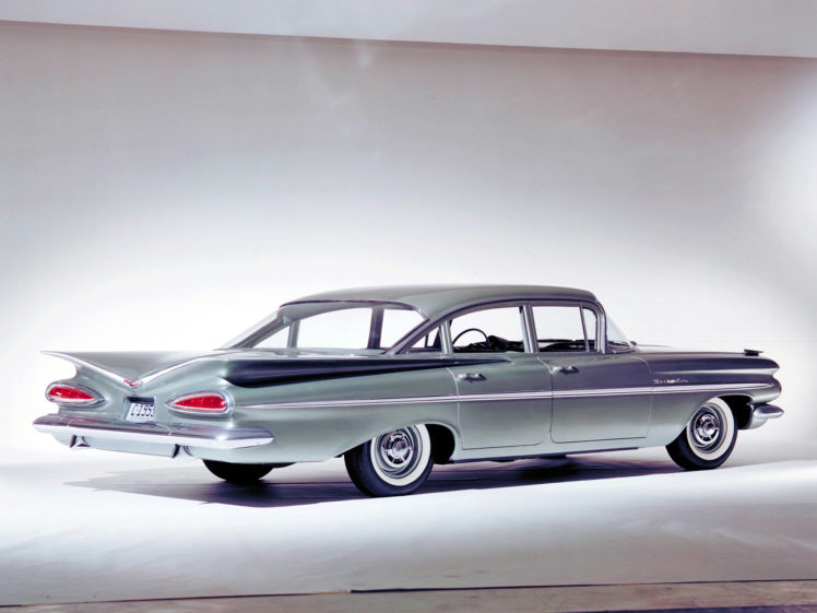 1959, Chevrolet, Bel, Air, 4 door, Sedan, Retro, Gf HD Wallpaper Desktop Background