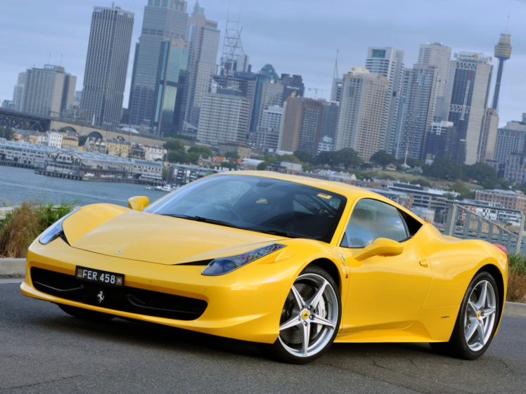 2010, Ferrari, 458, Italia, Supercar, Supercars HD Wallpaper Desktop Background