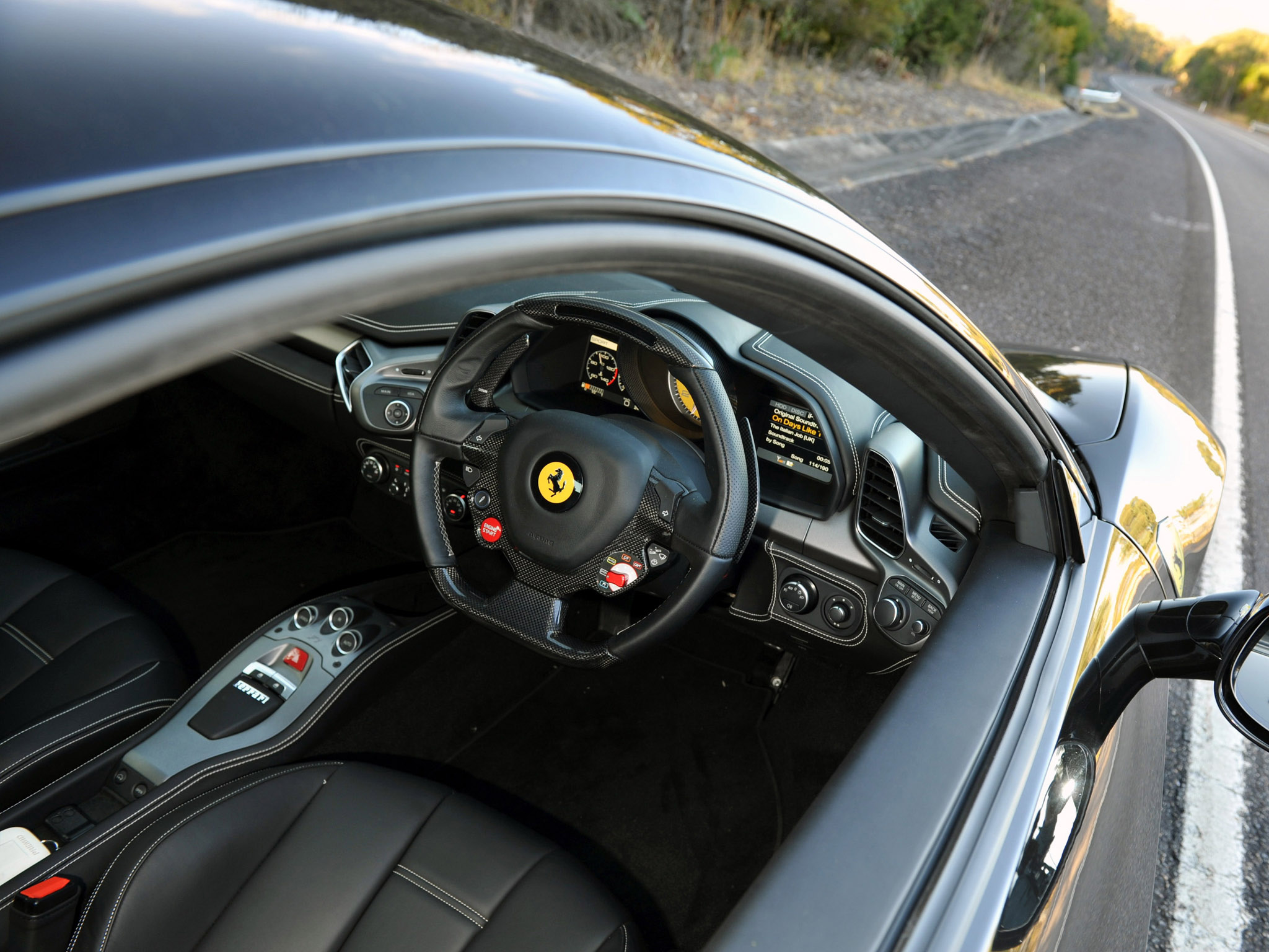 2010, Ferrari, 458, Italia, Supercar, Supercars, Interior Wallpaper