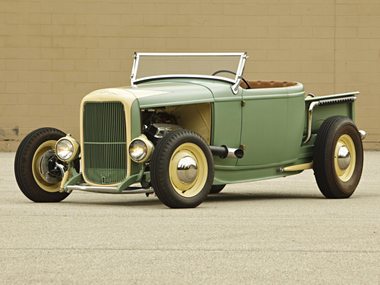 1932, Ford, Roadster, Pickup, Truck, Retro, Hot, Rod, Rods, Engine, Engines, Hr HD Wallpaper Desktop Background