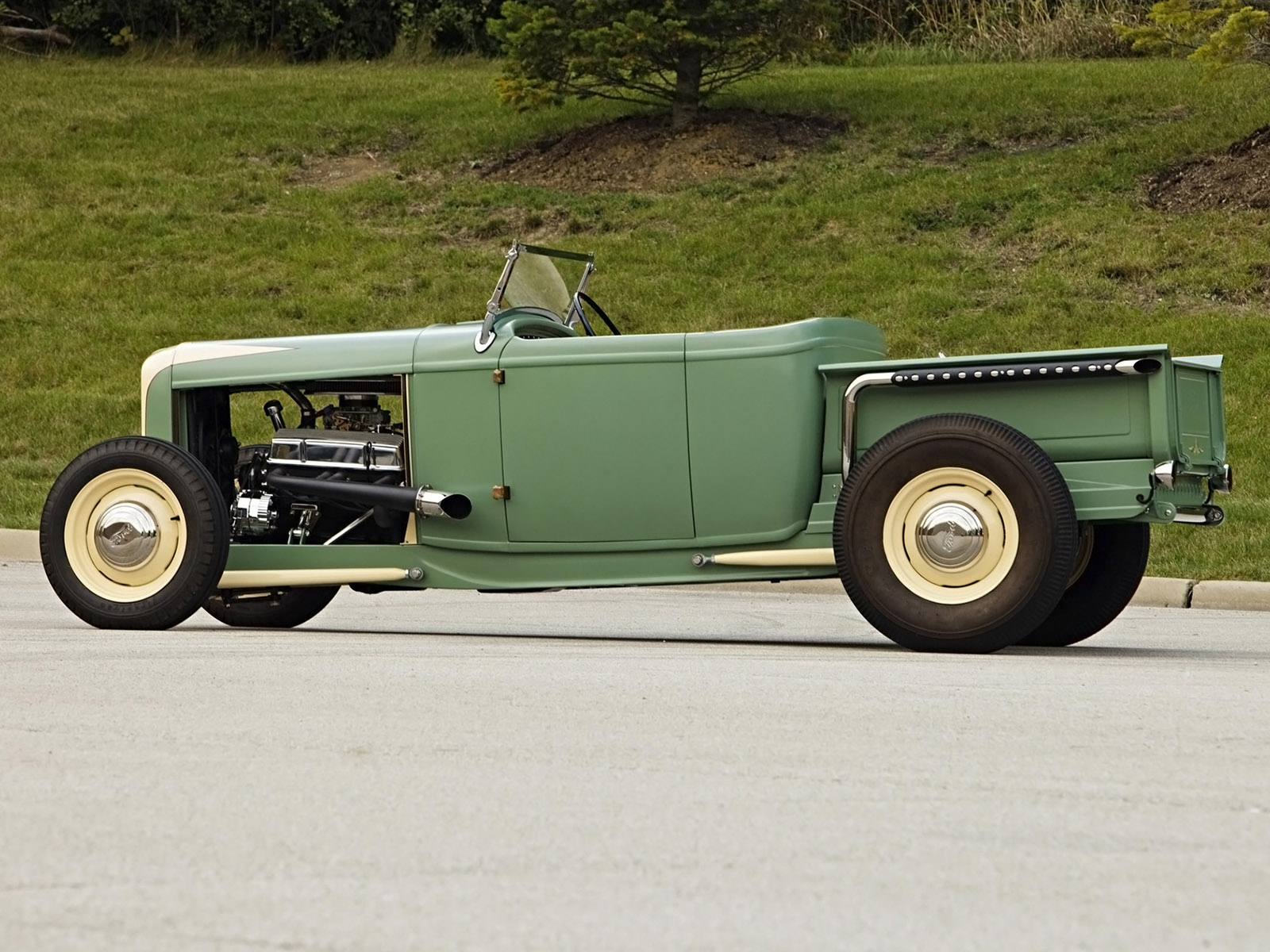1932, Ford, Roadster, Pickup, Truck, Retro, Hot, Rod, Rods, Engine, Engines Wallpaper