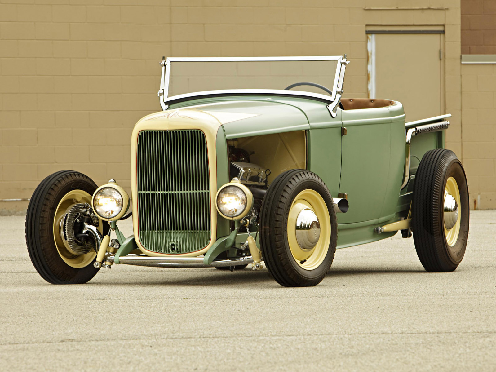 1932, Ford, Roadster, Pickup, Truck, Retro, Hot, Rod, Rods Wallpaper