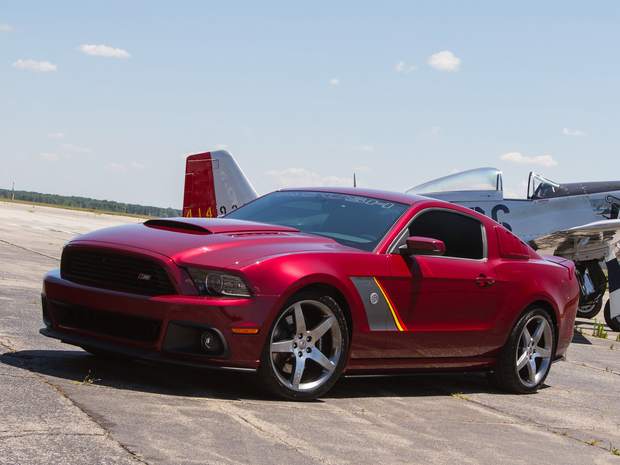 2013, Roush, Ford, Mustang, Stage 3, Muscle, Supercar, Supercars, Airplane, Plane, Retro, Military Wallpaper