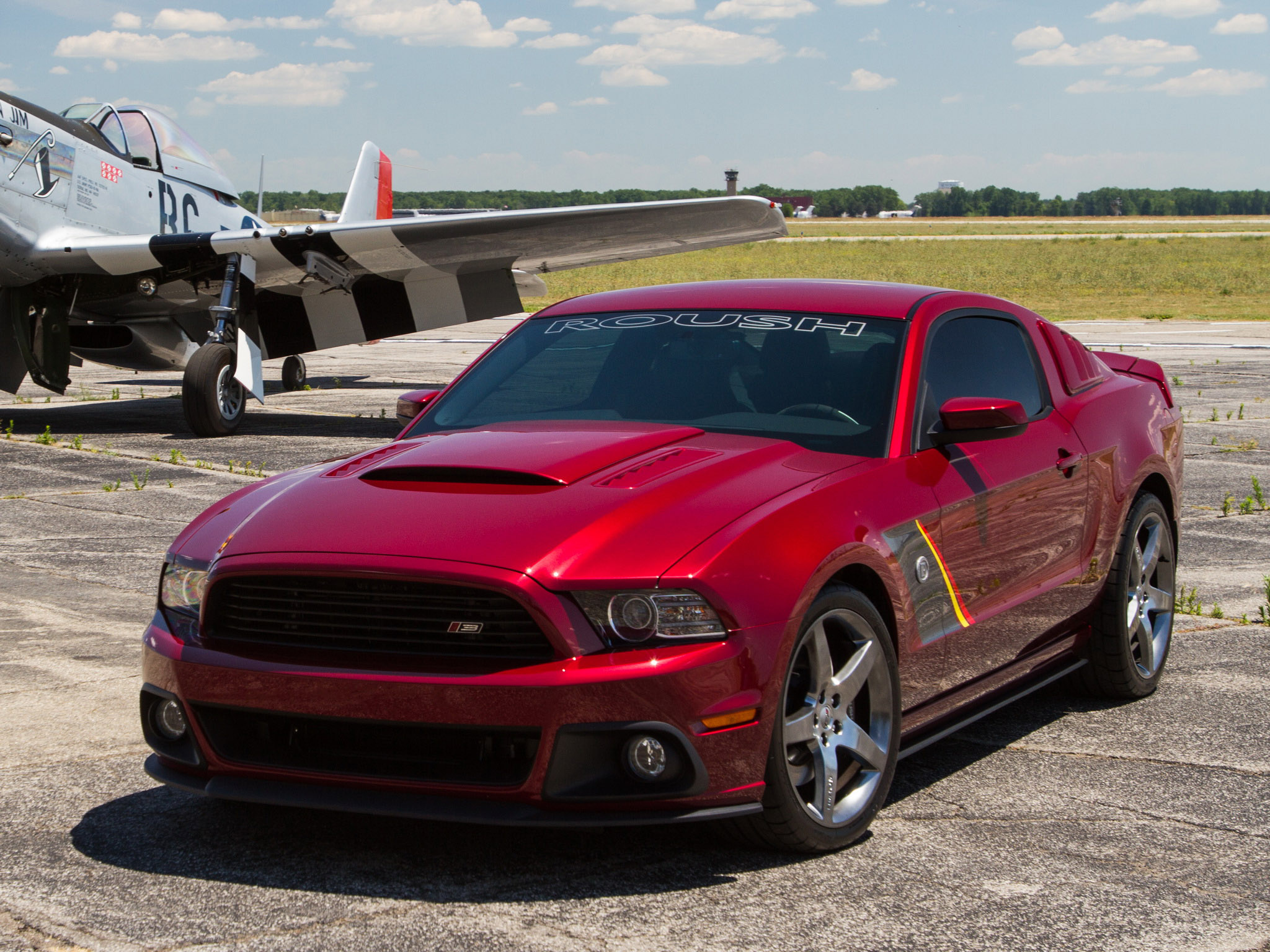 2013, Roush, Ford, Mustang, Stage 3, Muscle, Supercar, Supercars, Airplane, Plane, Retro, Military Wallpaper