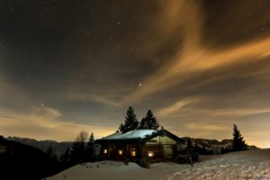 aurora, Borealis, Cabin