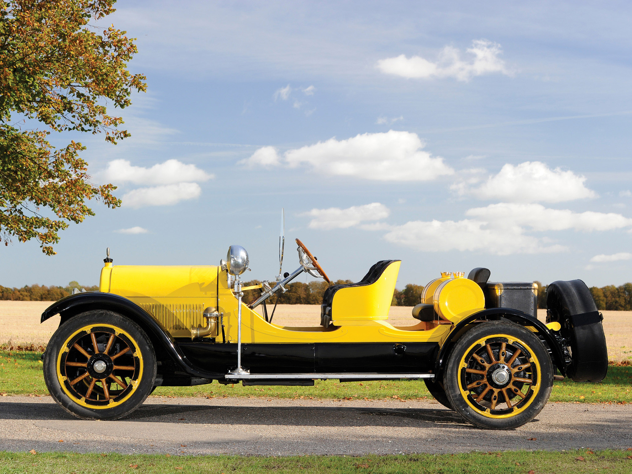 1918, Cadillac, Model 57, Raceabout, Retro, Race, Racing Wallpaper