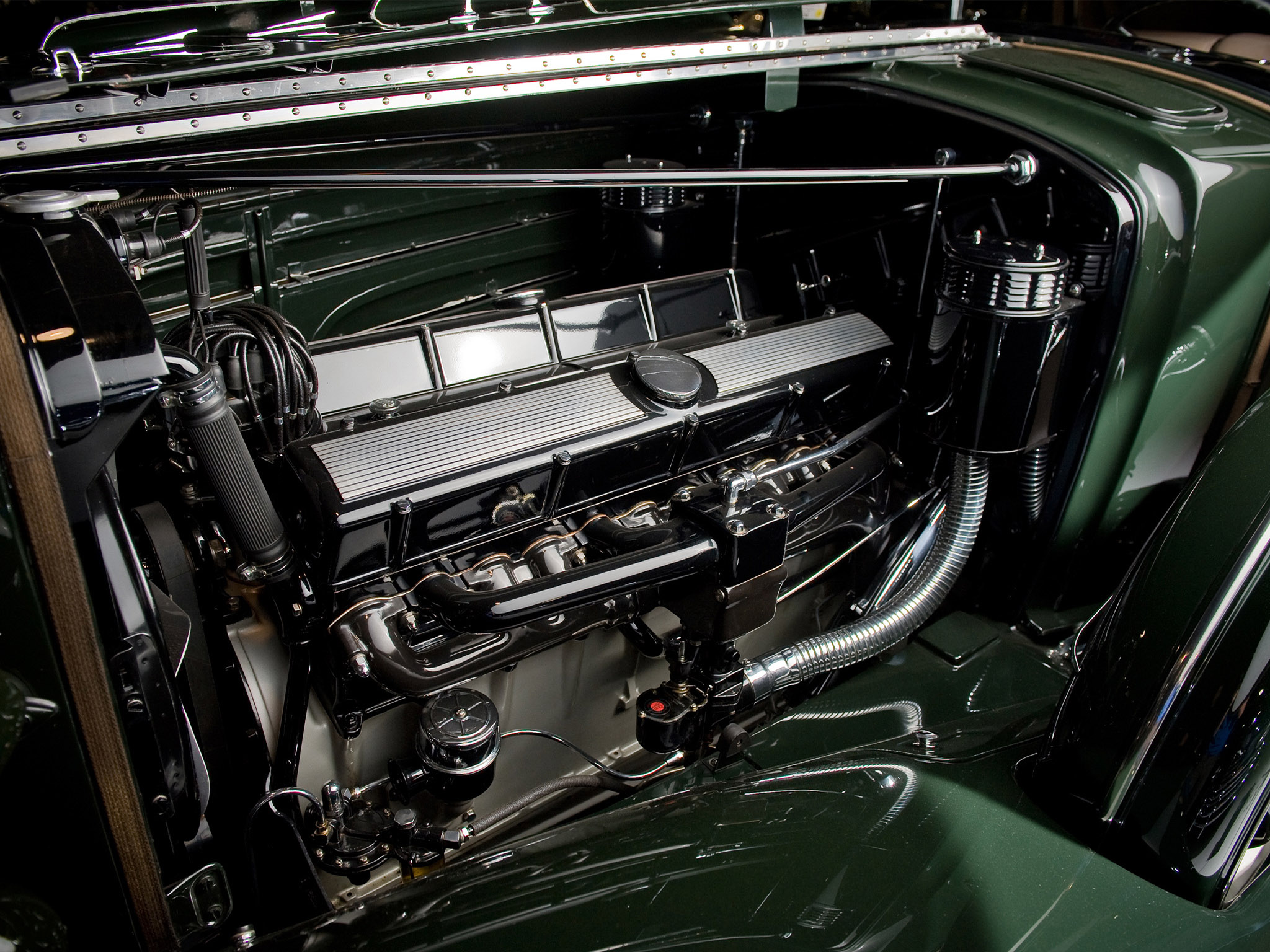 1933, Cadillac, V16, Convertible, Phaeton, Fleetwood, Luxury, Retro, Engine, Engines Wallpaper